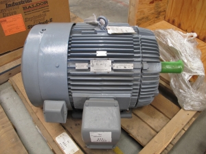 MOTOR, ELECTRIC TYPE, 75 HORSEPOWER, 460VAC ELEC RATING, 1780 RPM, 405T FRAME, 89 AMPS, TEFC ENCLOSURE, 1.0 SERVICE FACTOR. 480V, .33AMP SPACE HEATERS, KVA CODE H, 65 DEG C AMB, STYLE SHOP ORDER NUMBER 76C55394. (W-44) LOADING & HANDLING FEE $15-